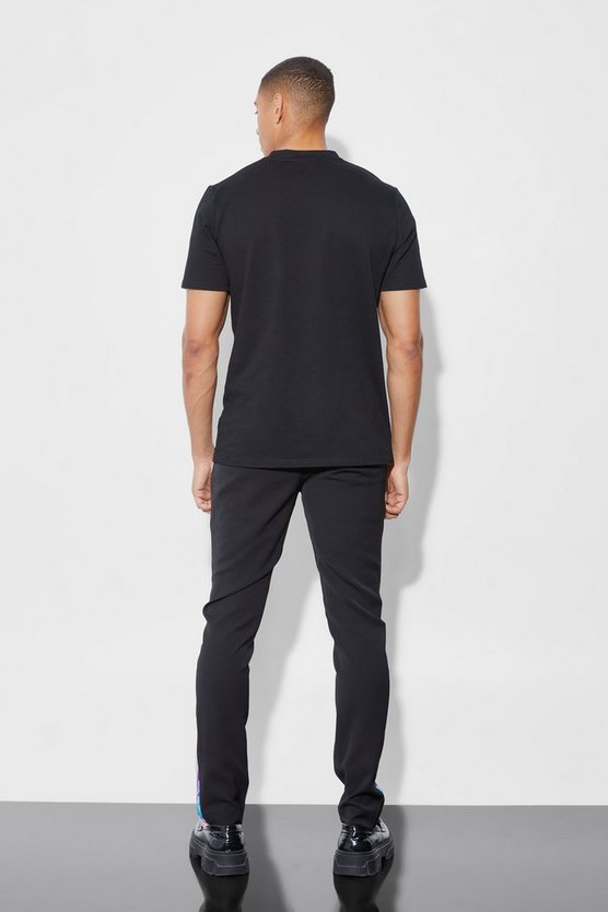 Skinny Hose mit Seitenstreifen