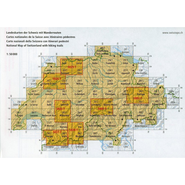 Swisstopo 1 : 50 000 Domodossola - Wanderkarte