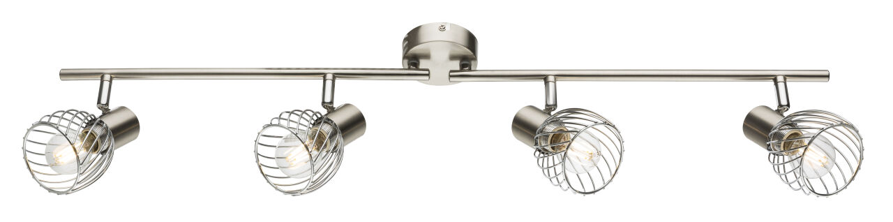 Globo Lighting - TEXAS - Strahler Metall Nickel matt, 4x E14