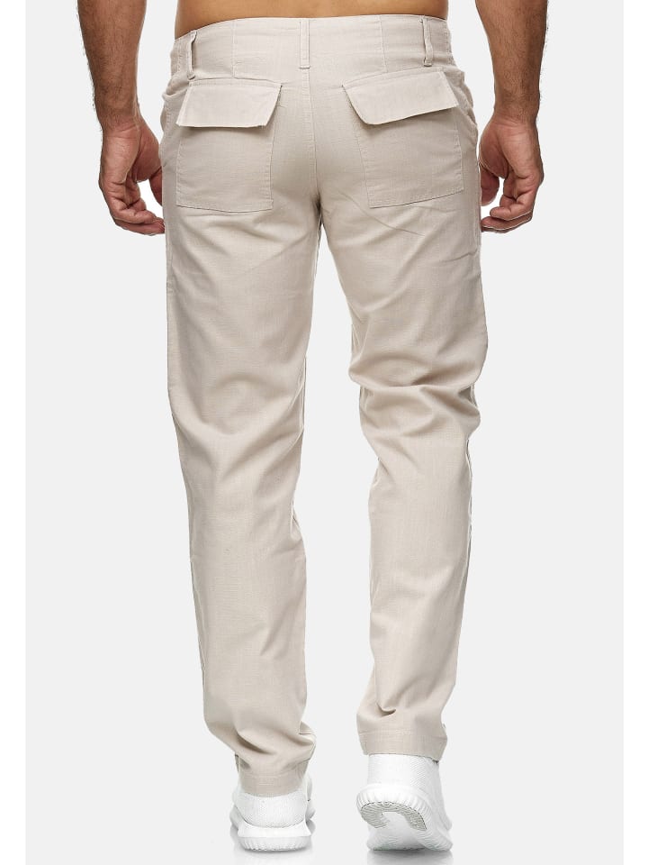 RESLAD Stoffhose Baumwollhose in beige günstig kaufen