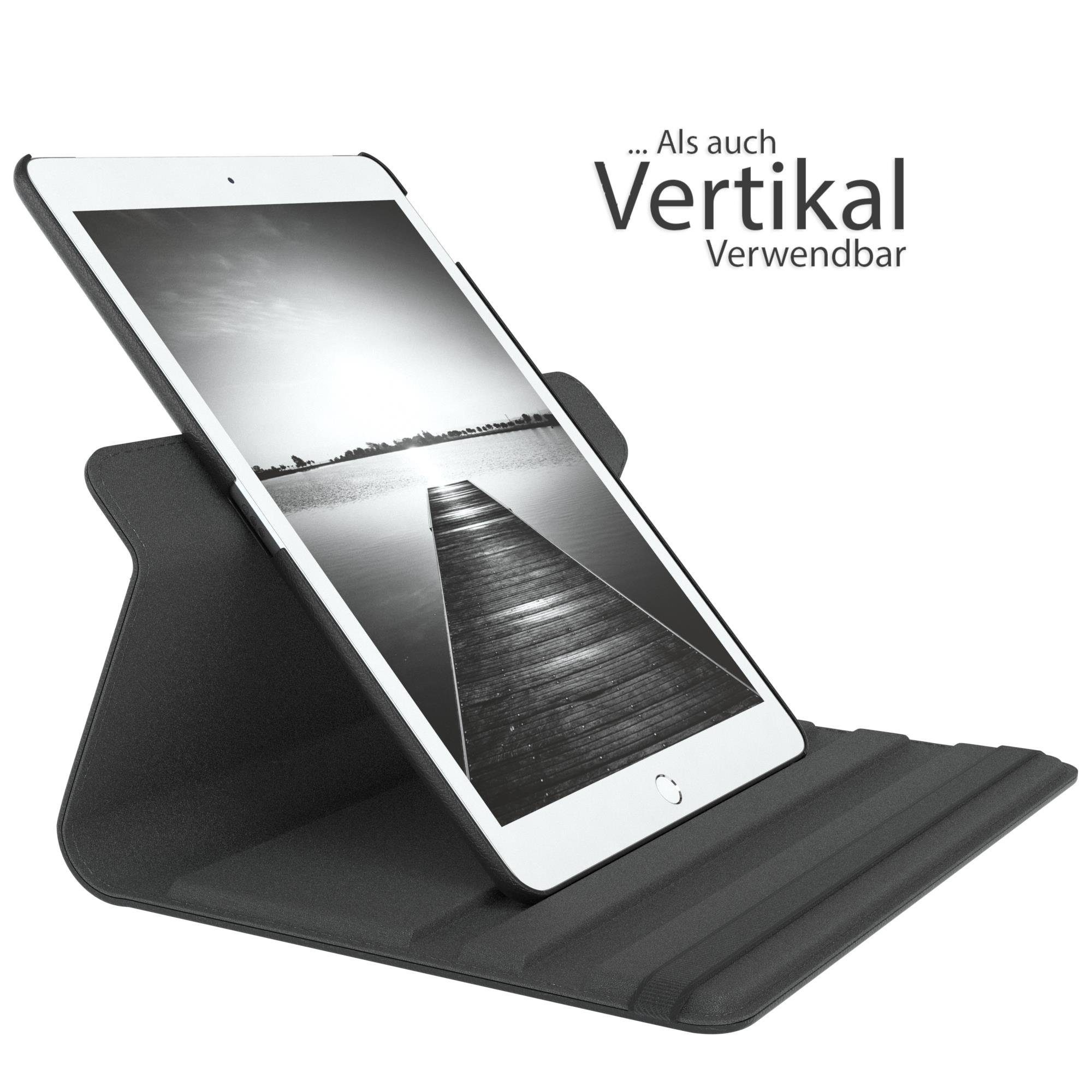 EAZY CASE Tablet-Hülle Rotation Case für Apple iPad 7./8./9. Gen. 10,2 Zoll, Hülle 360° drehbar mit Standfunktion Etui Anti-Kratz Tasche Schwarz