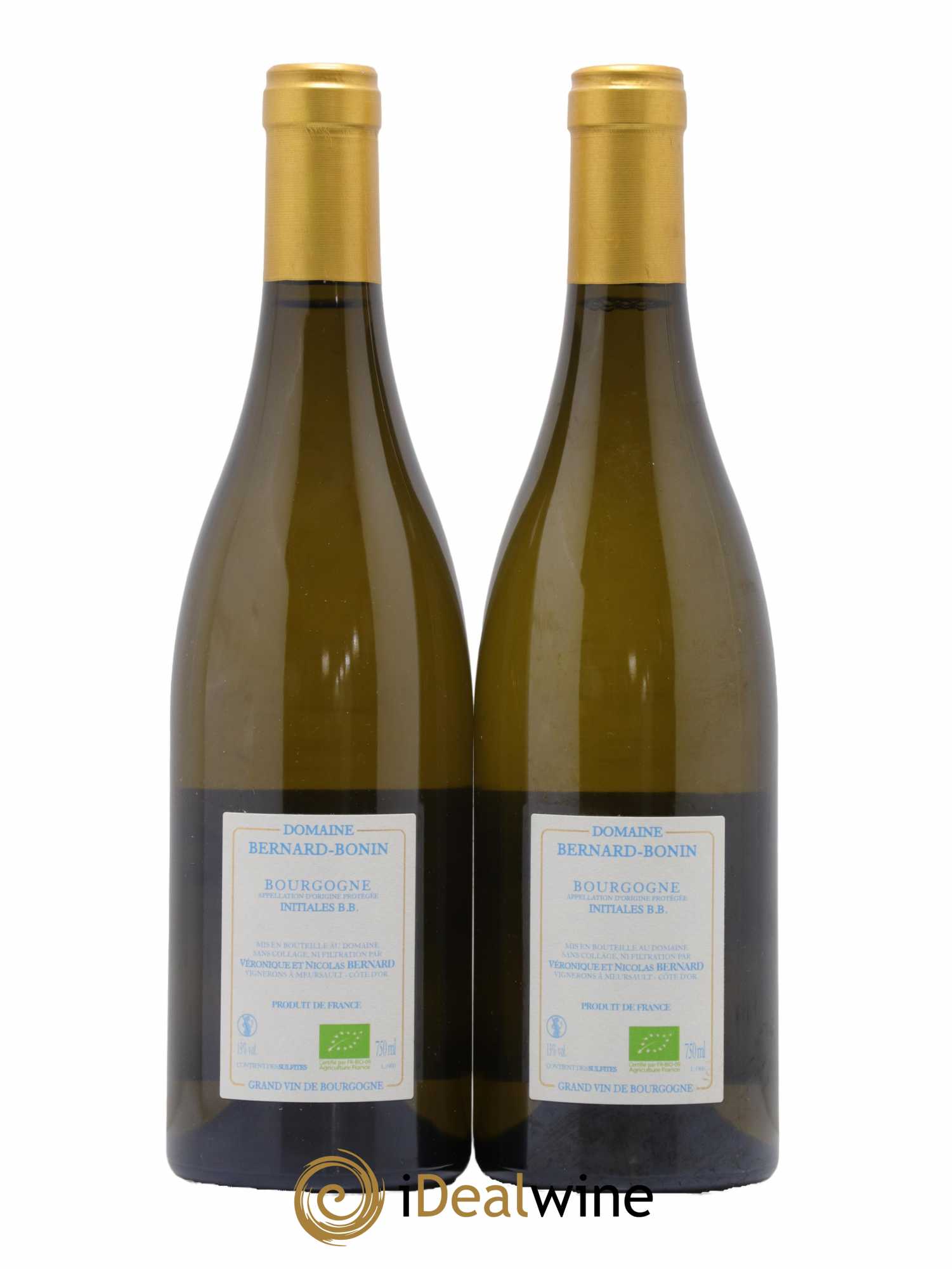 Bourgogne Initiales BB Bernard Bonin  2019 - Lot de 2 Bouteilles
