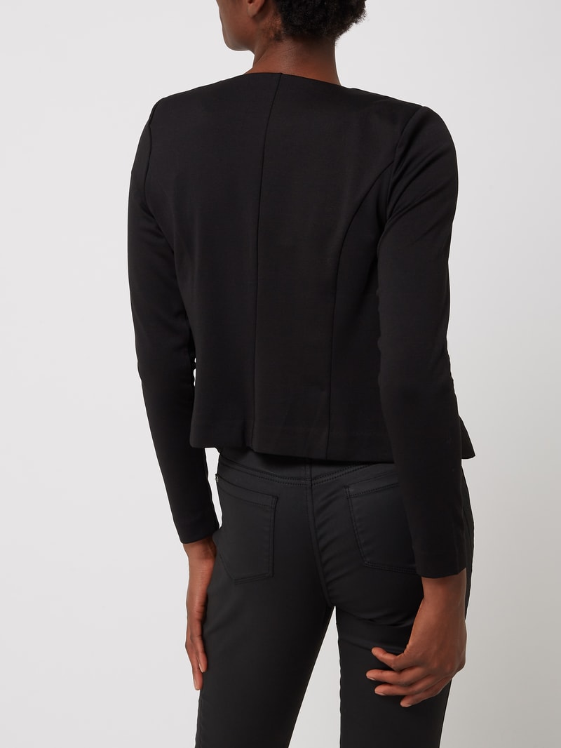 Kurzblazer mit Viskose-Anteil Modell 'Kate' in schwarz