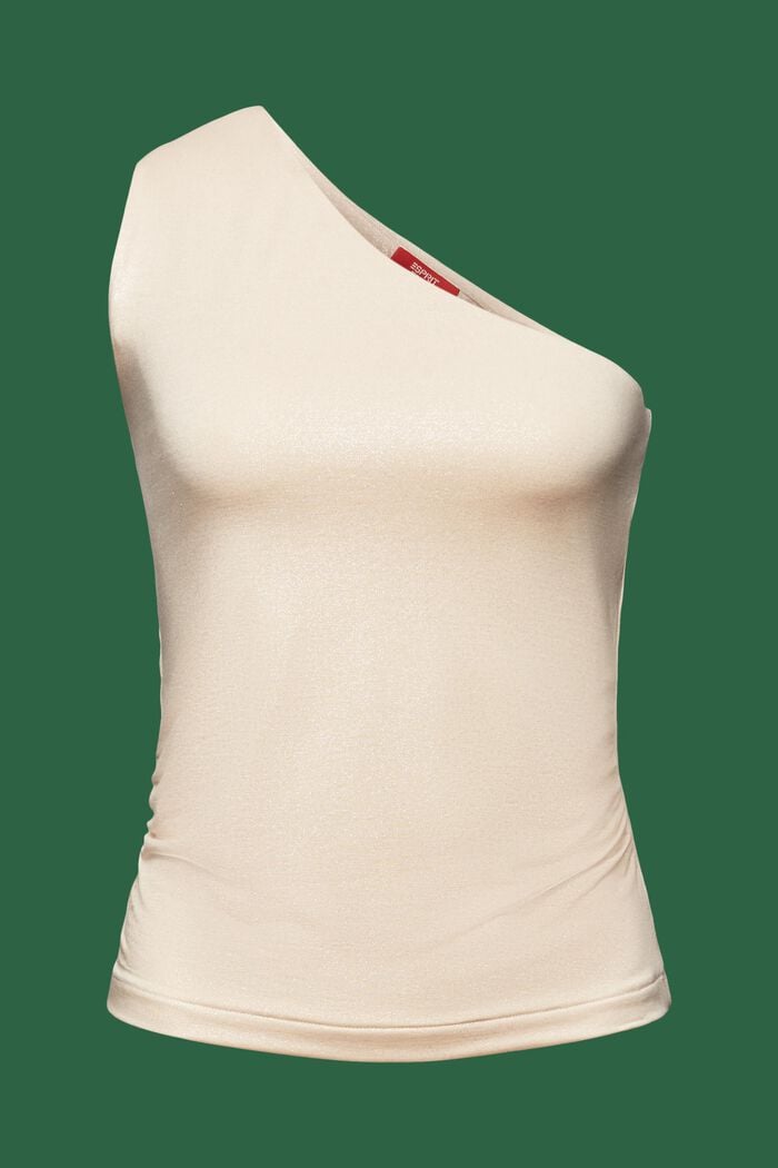 Glitzertop im One-Shoulder-Design