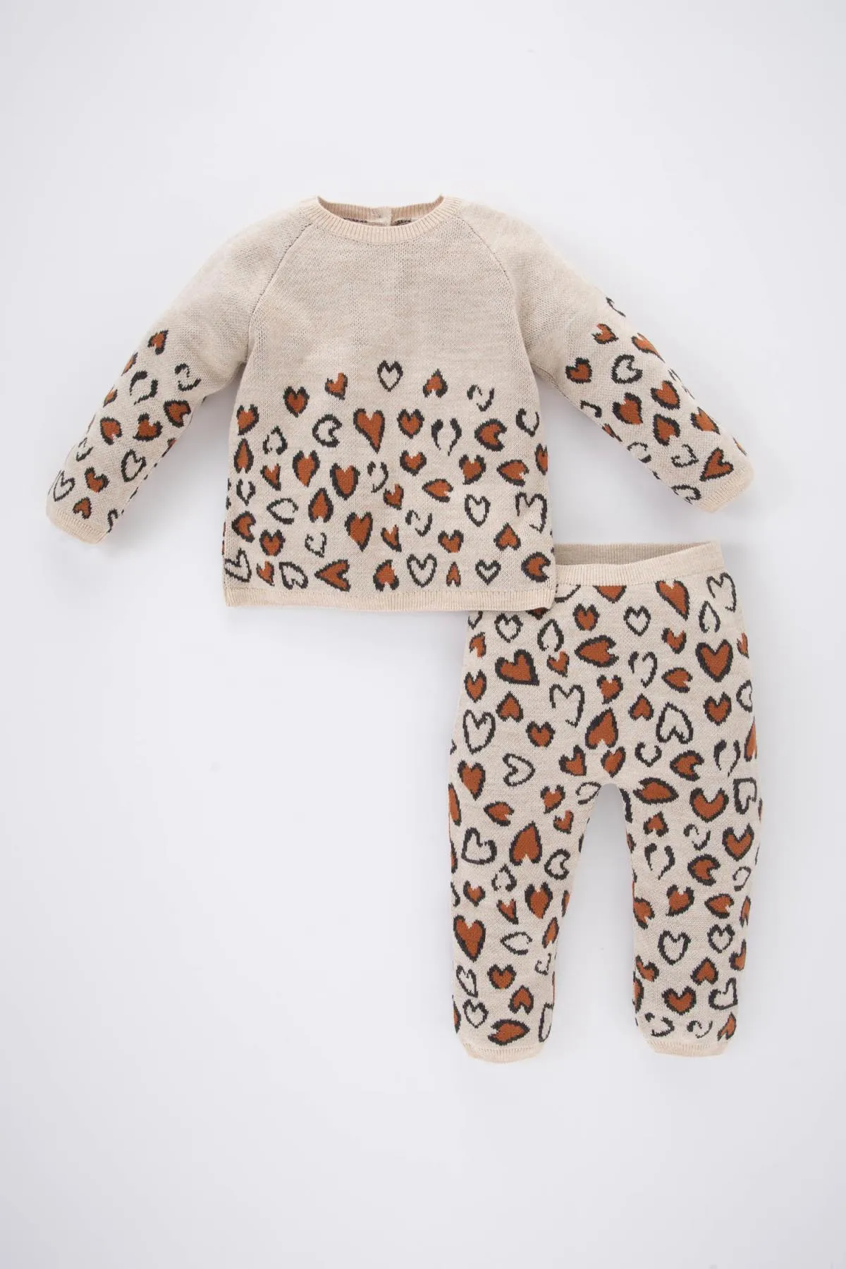 DeFacto  2er-Set Pulloverunterteil mit Leopardenmuster für Babys