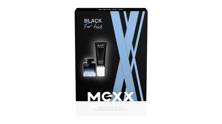 MEXX Black Man Eau de Toilette + Duschgel Geschenkpackung