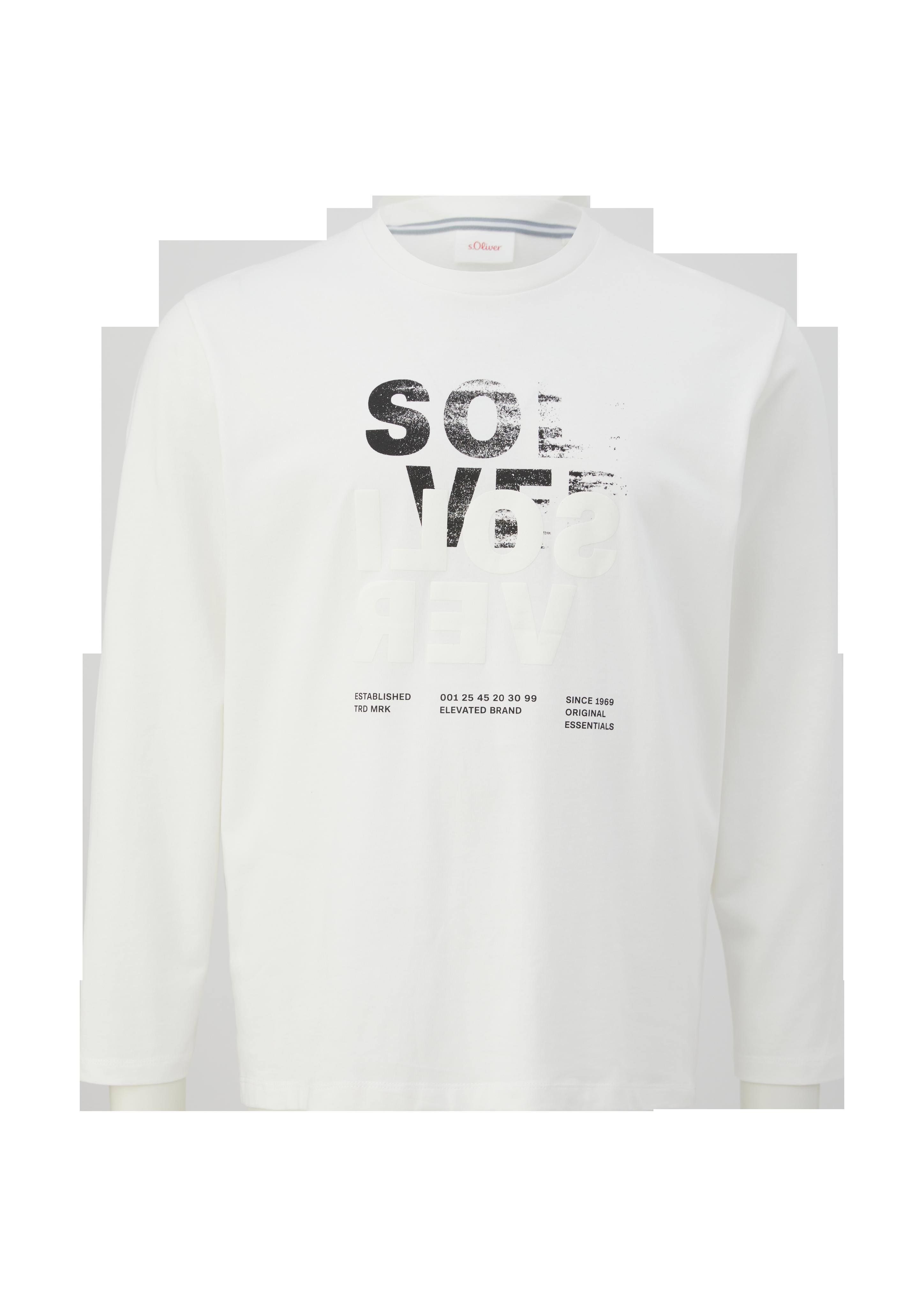 Longsleeve mit gummiertem Label-Print  2143244-01D1