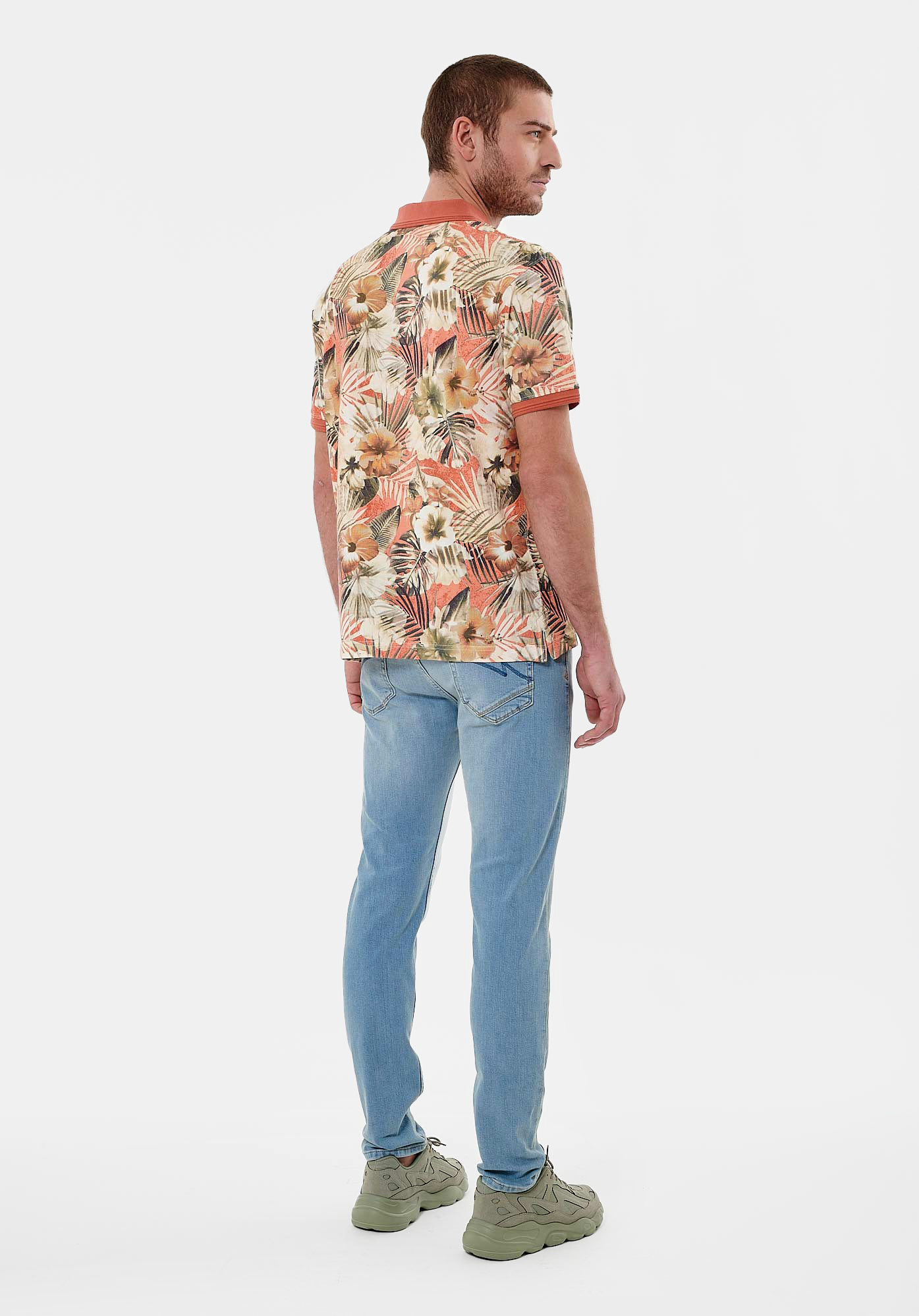 NAPPO  Polo fleuri Homme en 100% coton