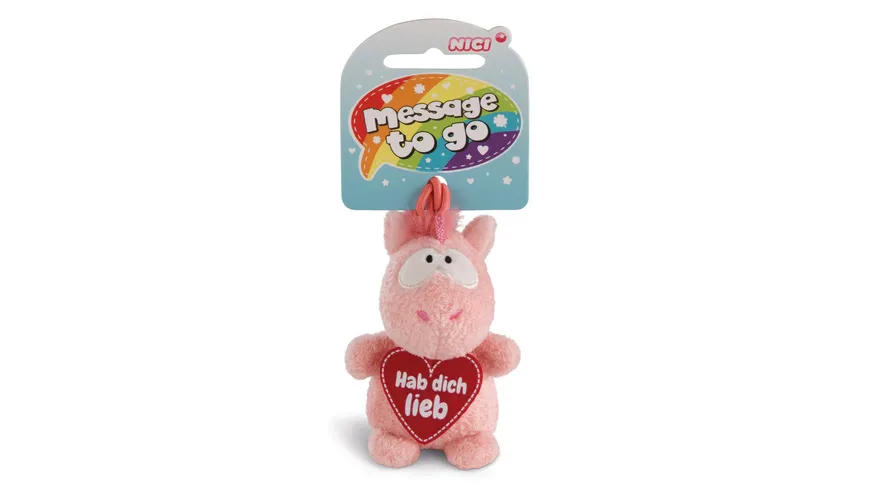 NICI Einhorn Merry Heart Hab dich lieb 8cm mit Loop