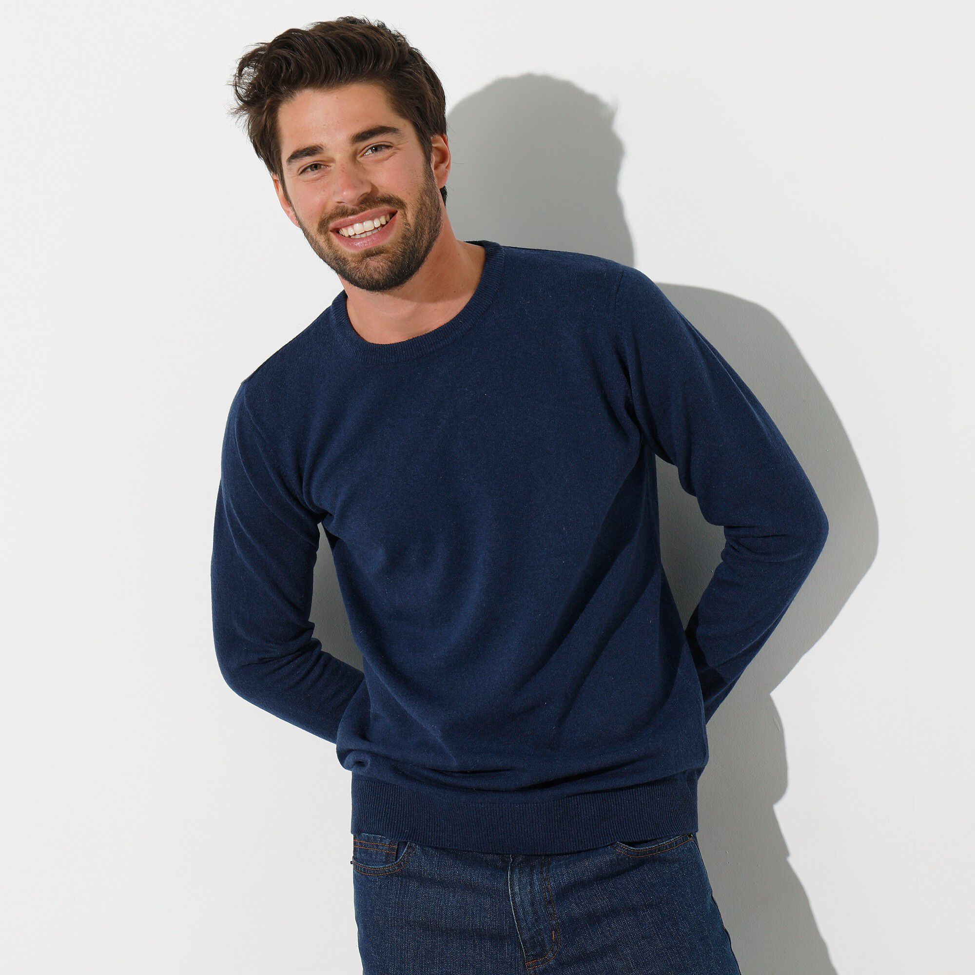 Pull col rond 80% laine