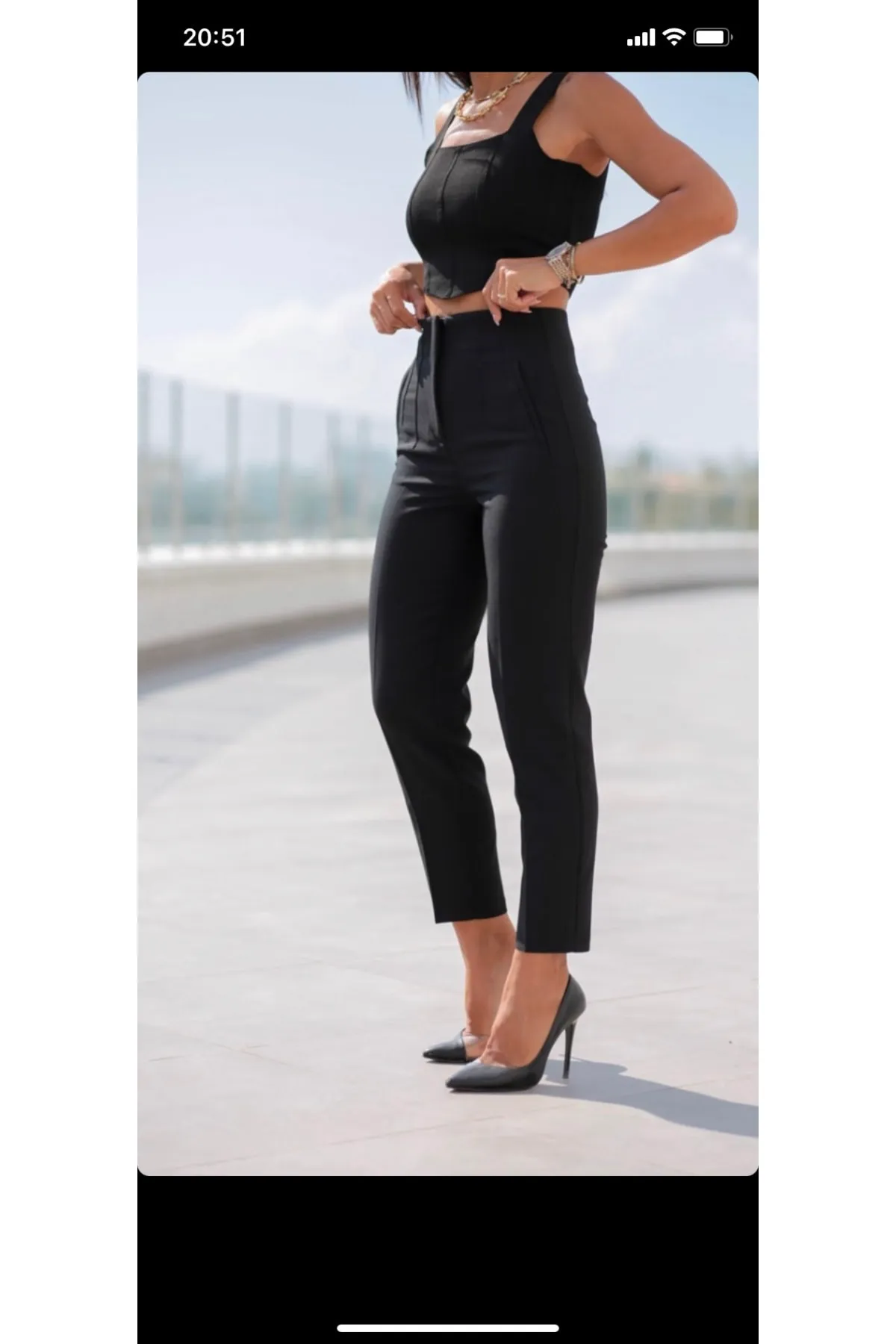 KAROL  Hose mit hoher Taille