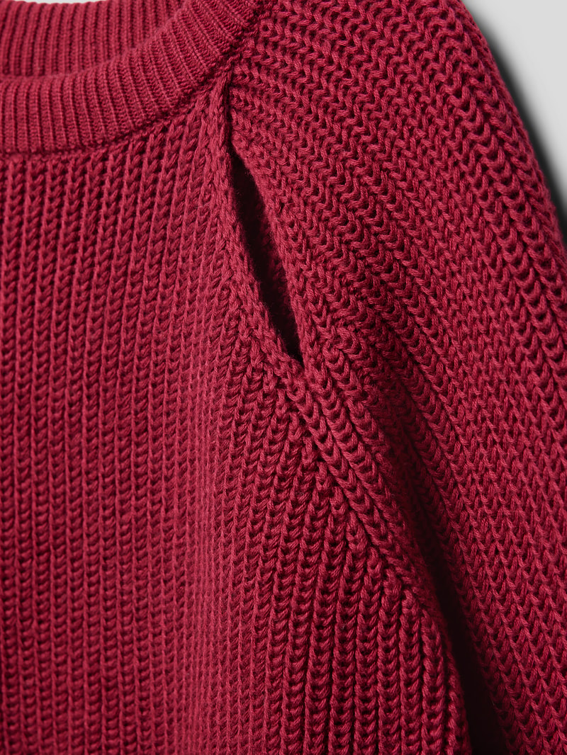 Strickpullover mit Cut Out in pflaume