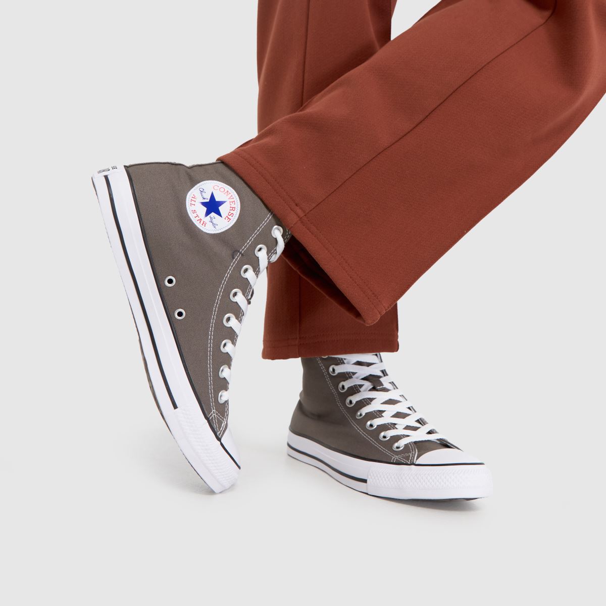Converse All Star – Grå höga sneakers