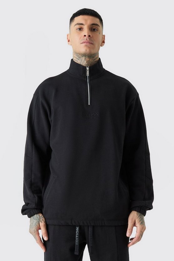 Tall Oversize Sweatshirt mit Trichterkragen