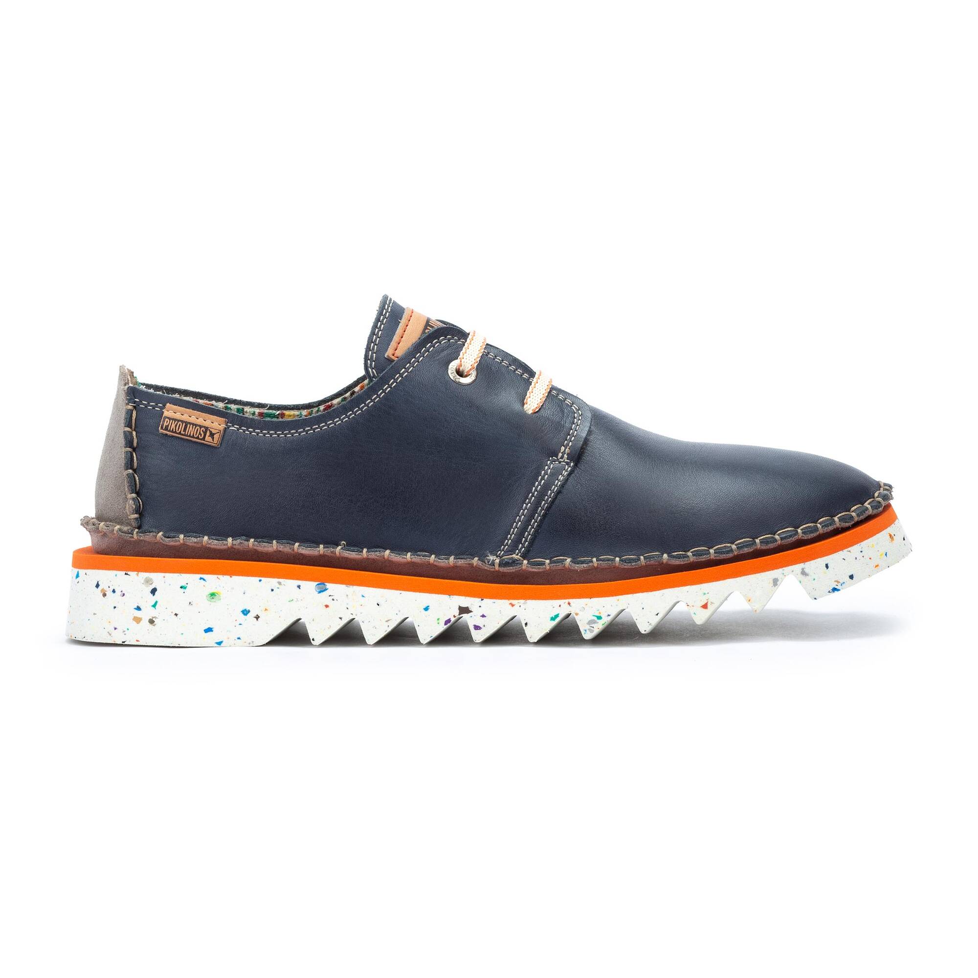 Męskie buty Bluchers z podeszwą sportową - NIEBIESKIE