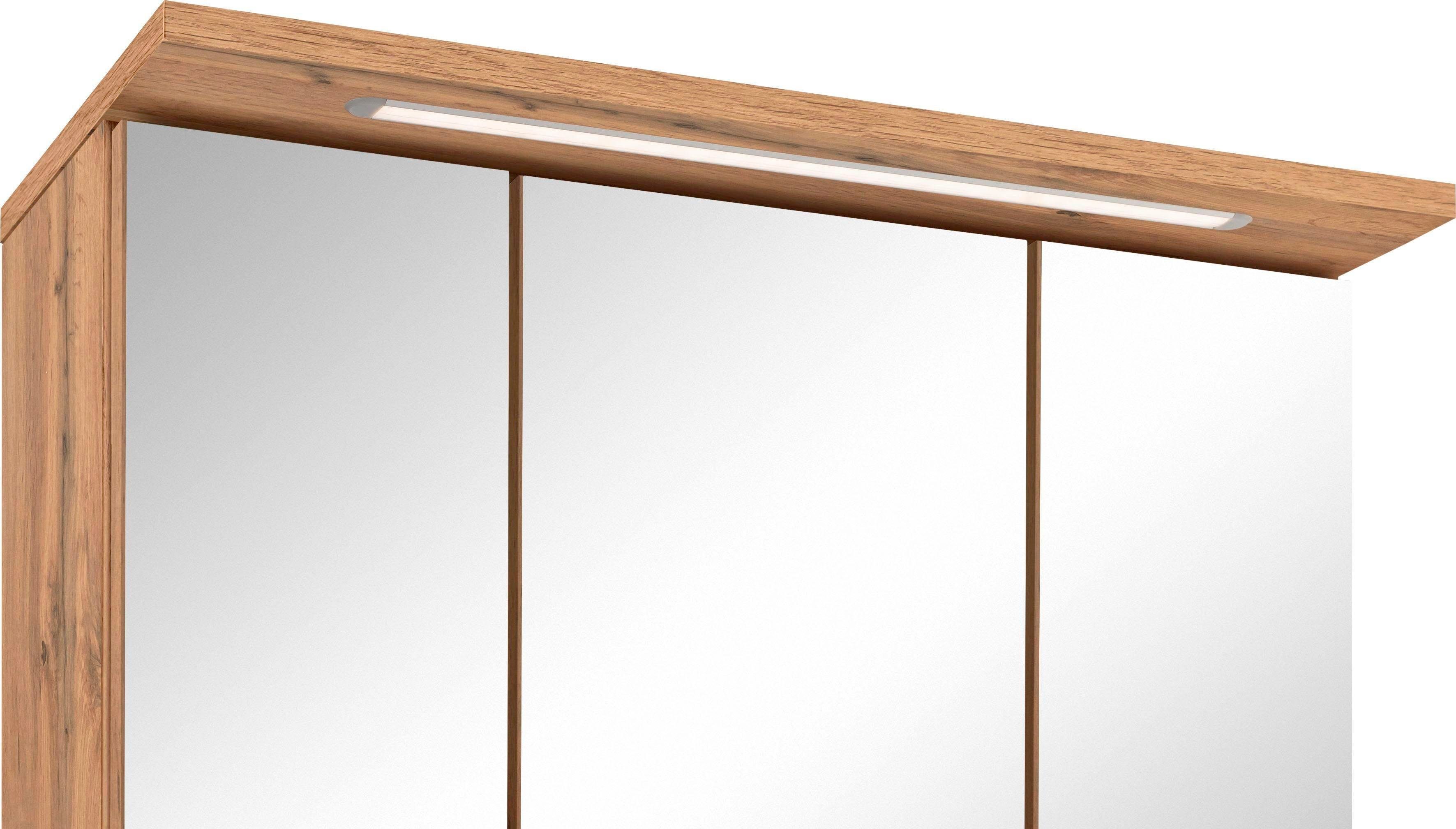 HELD MÖBEL Badmöbel-Set Lucca, (2-St), Breite 100 cm, mit direkter Beleuchtung