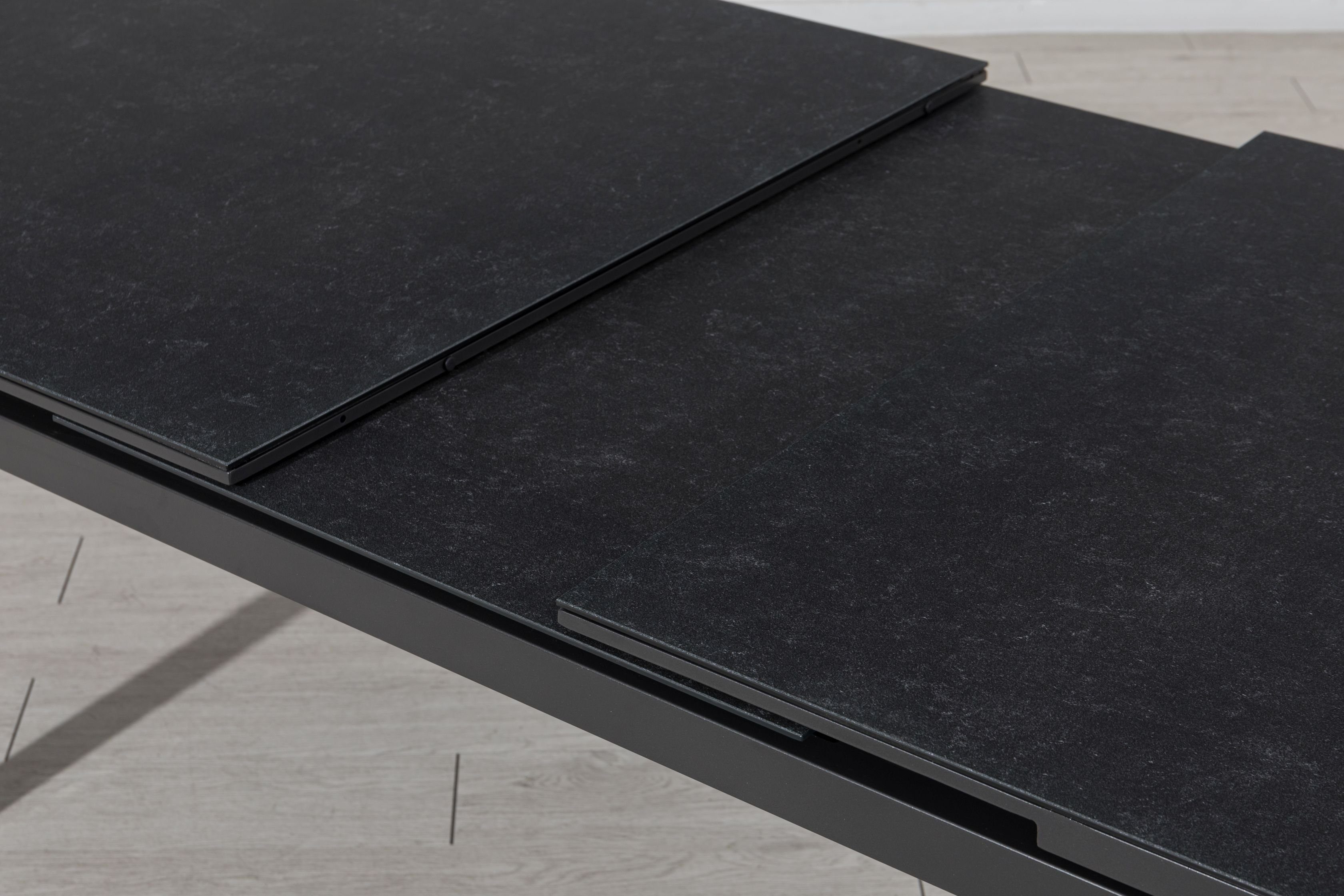 Gardissimo Gartentisch Keramik XXL Ausziehtisch Dia Anthrazit, 180/240 x 90 cm, synchrone Auszugautomatik