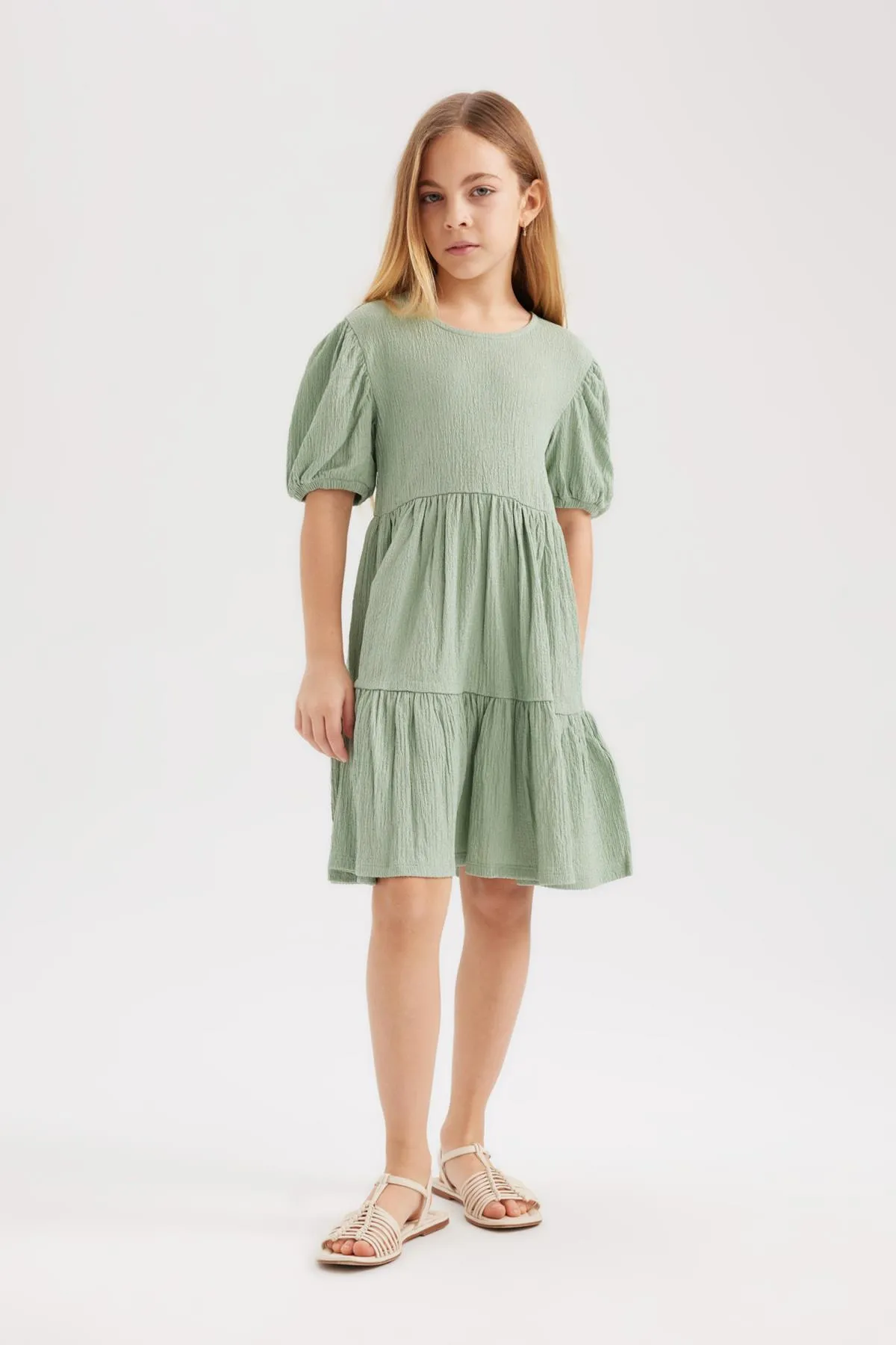 DeFacto  Kurzärmliges Wickelkleid für Mädchen - B4335a824sm