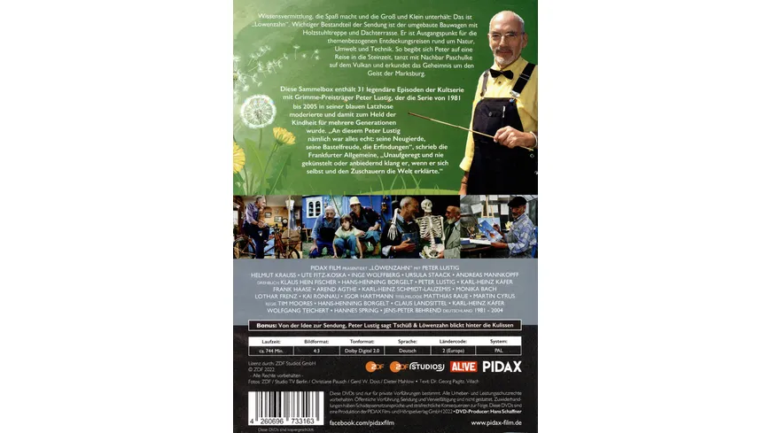 Löwenzahn Classics / 31 legendäre Folgen der Kultserie mit Peter Lustig (Pidax Serien-Klassiker)  [4 DVDs]