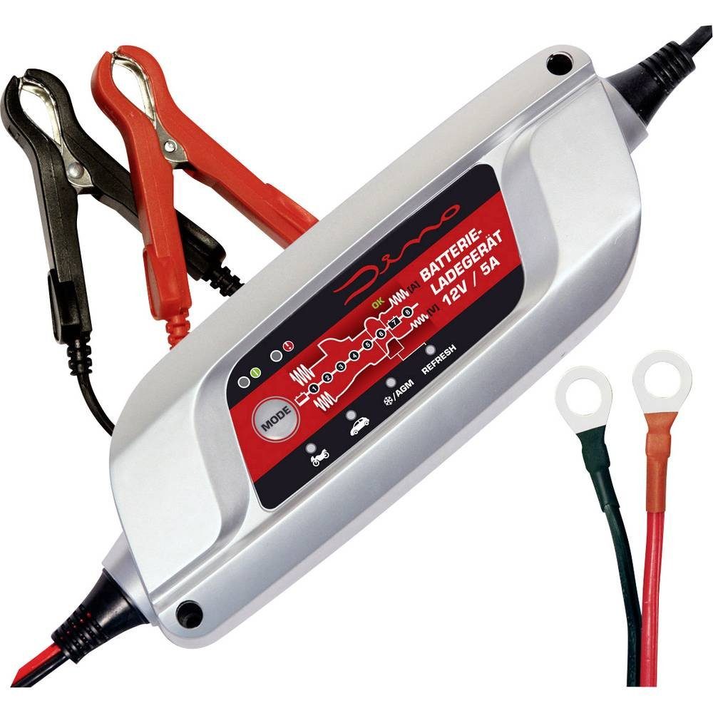 Dino KRAFTPAKET Batterieladegerät mit Erhaltungsladung Autobatterie-Ladegerät (Auffrischen, Regenerieren, Ladungserhaltung)