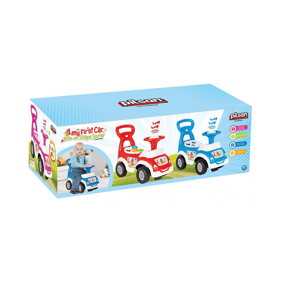 Kinder Rutschauto Sorter 07826 Kinderauto 5 Sortierformen Rutschautos