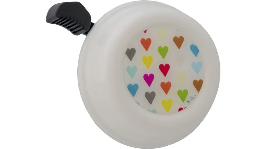 Klingeling Mini-Fahrradklingel Ping Bell Colourful Hearts