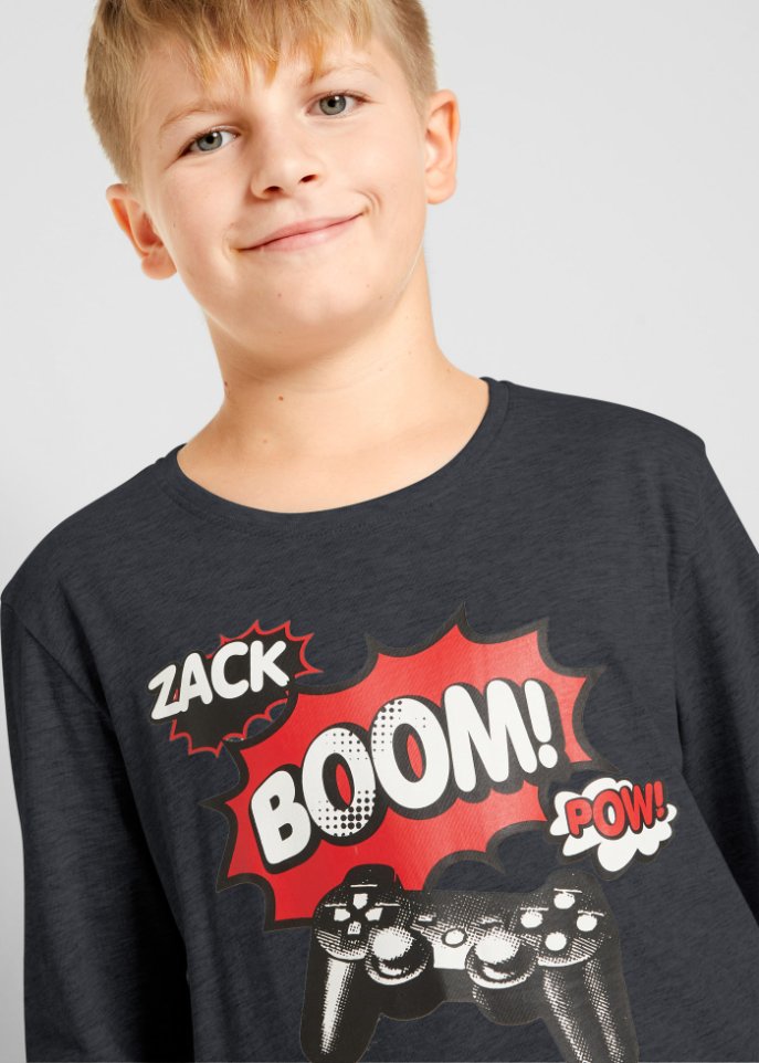 Jungen Langarmshirt aus nachhaltiger Baumwolle (2er-Pack)