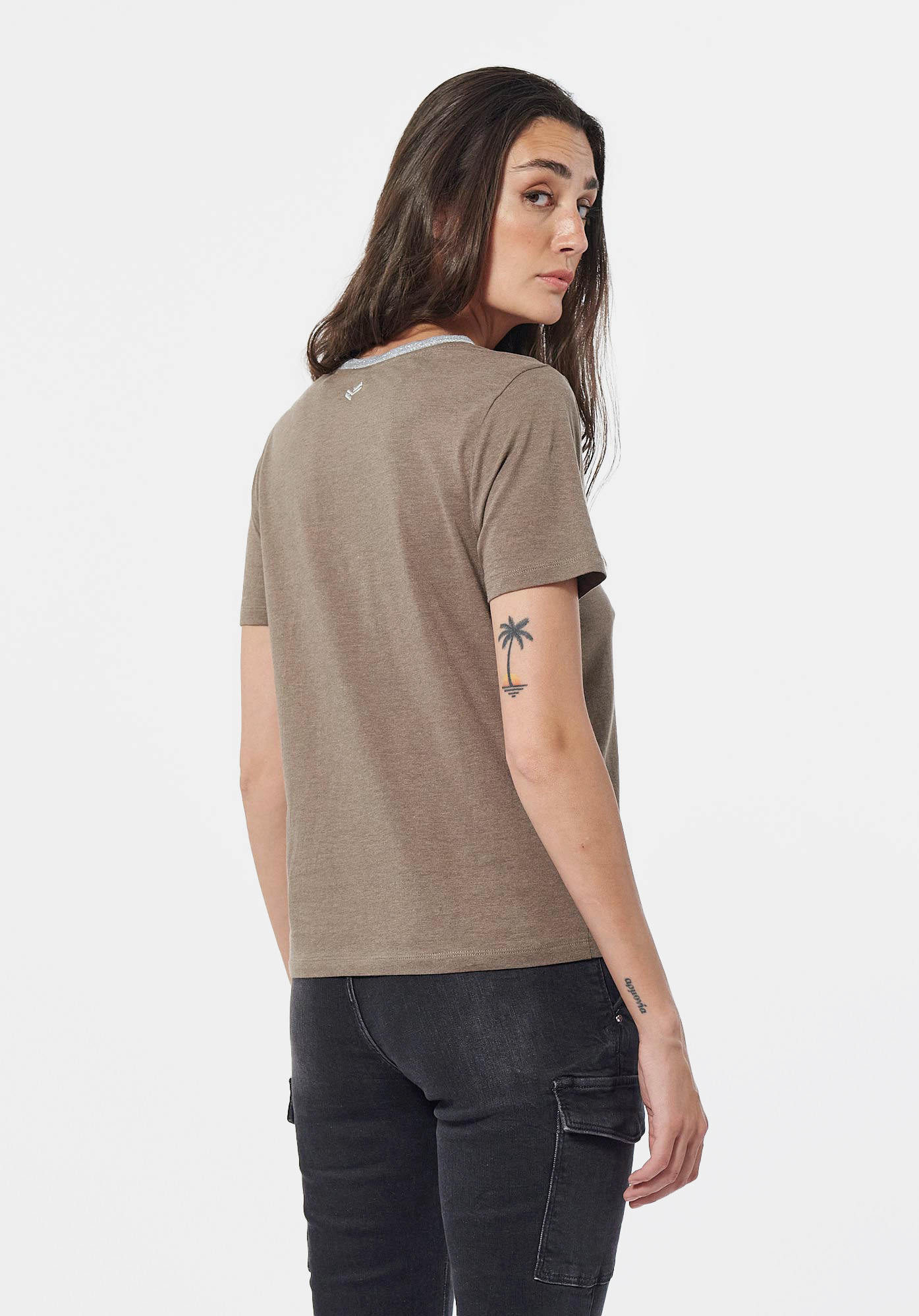 FINE   T-shirt kaki Femme