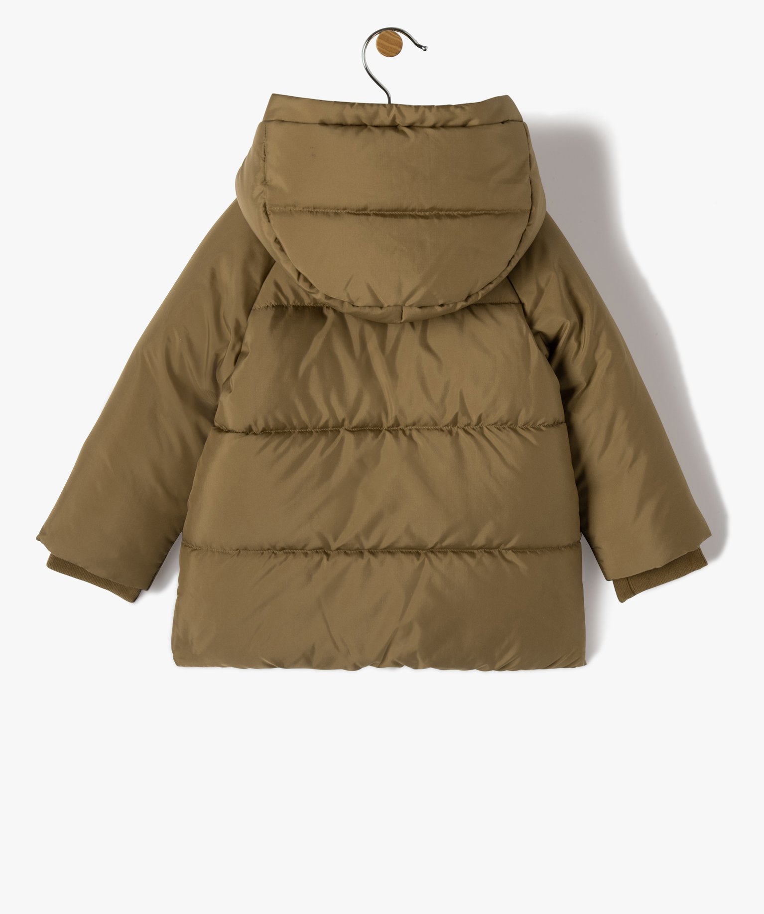Blouson bébé Garçon chaud à capuche et doublure polaire beige | GEMO