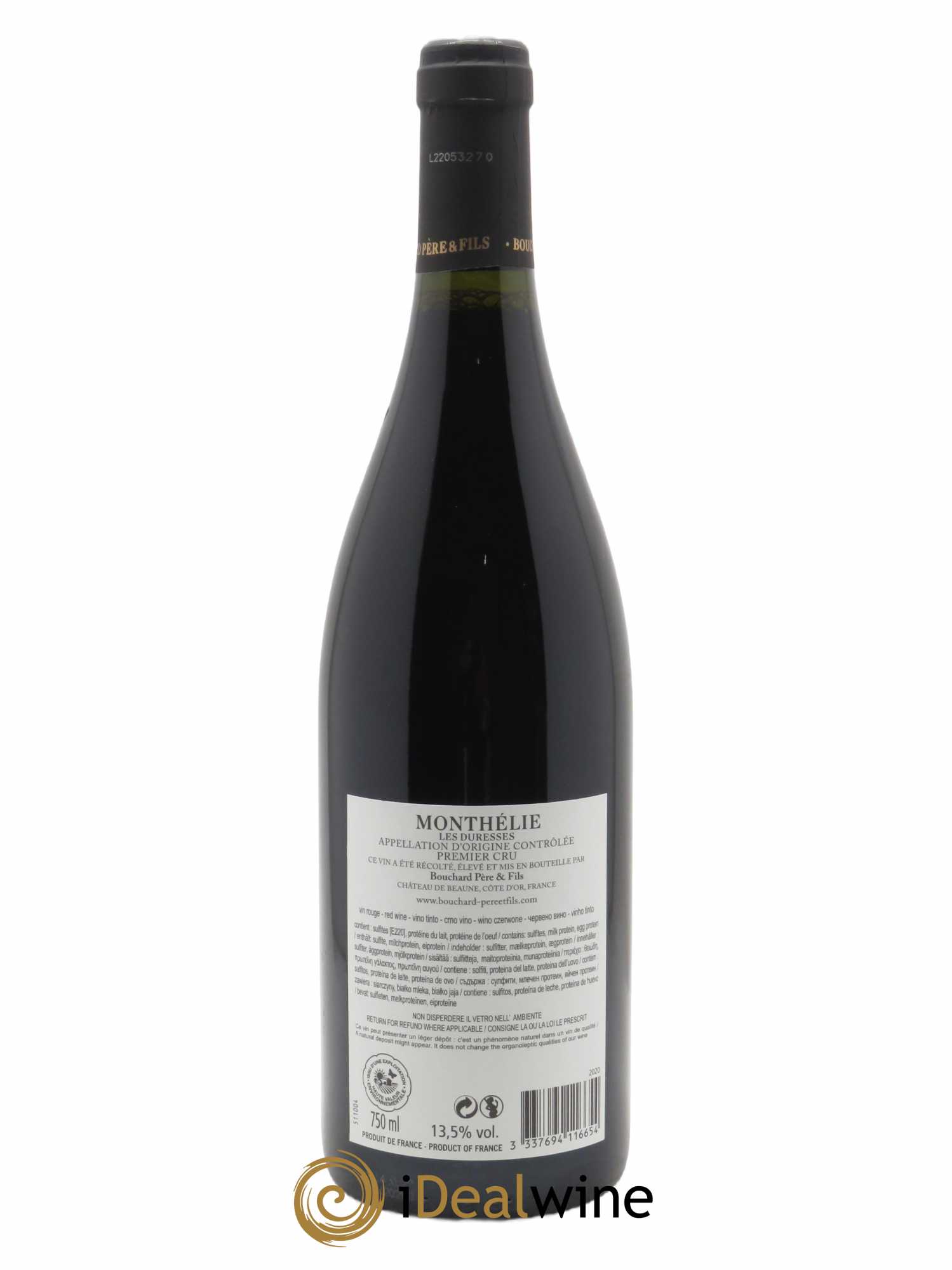 Monthélie 1er Cru Les Duresses Bouchard Père & Fils  2020 - Lot de 1 Bouteille