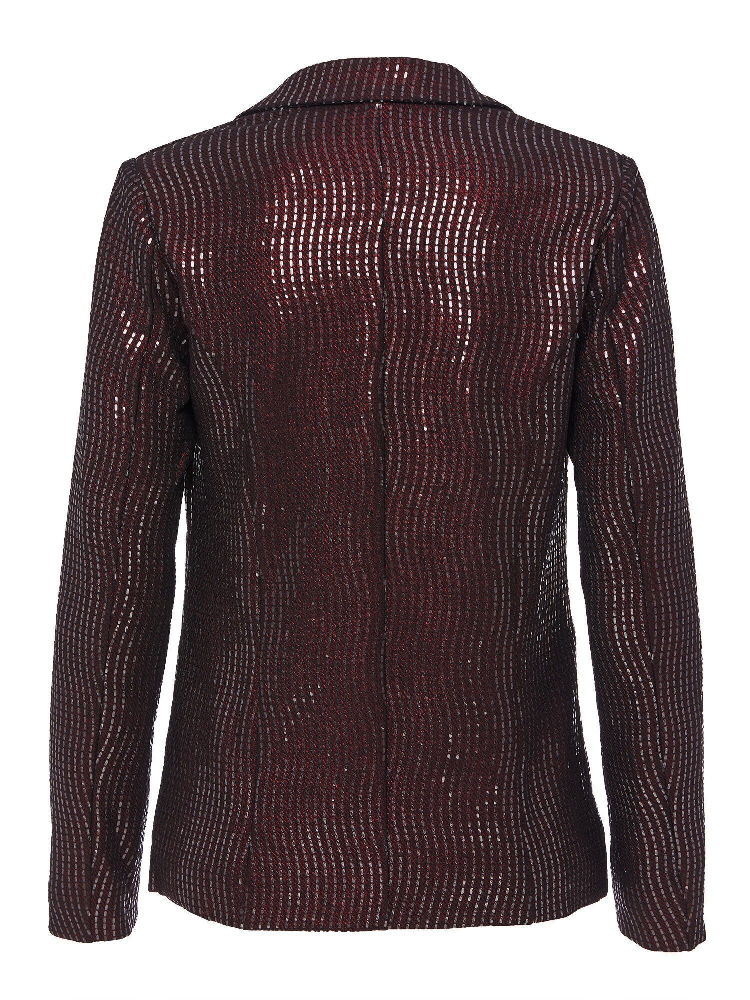 Sarah Kern Kurzblazer Freizeitblazer elastisch mit glitzernden Pailletten