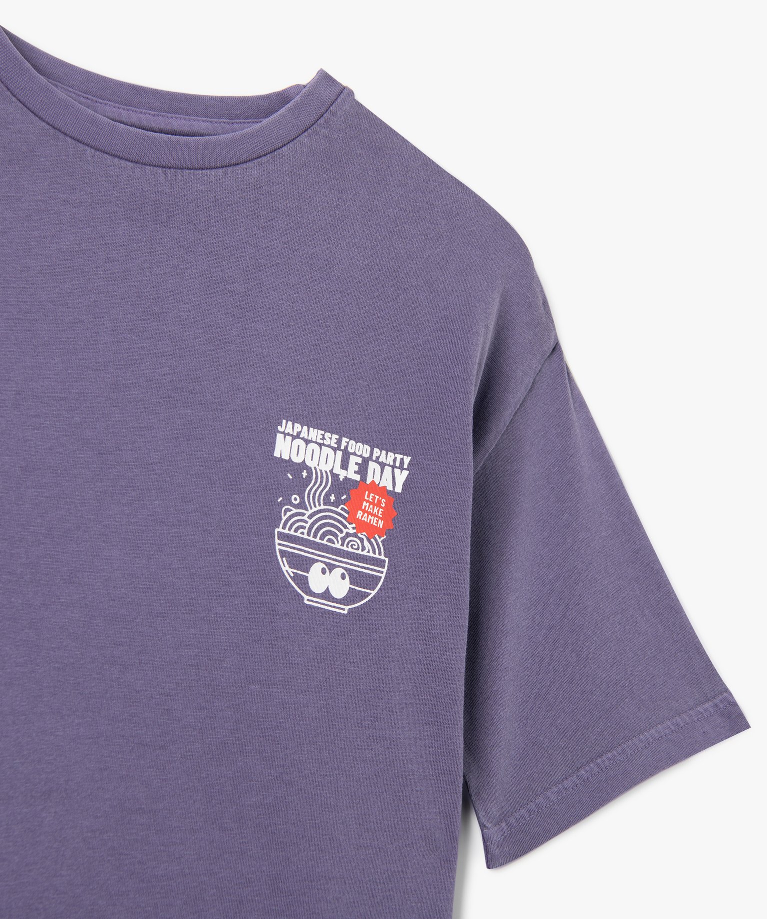 Tee-shirt Garçon à manches courtes avec large motif dans l... violet | GEMO
