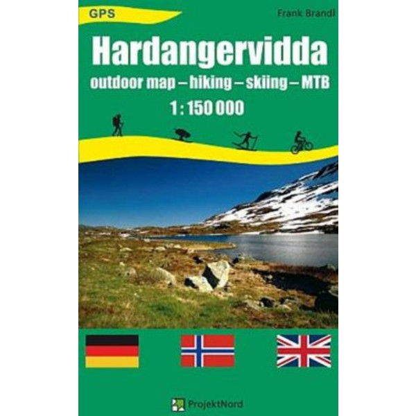 HARDANGERVIDDA OUTDOOR MAP 1:150T - Wanderkarte