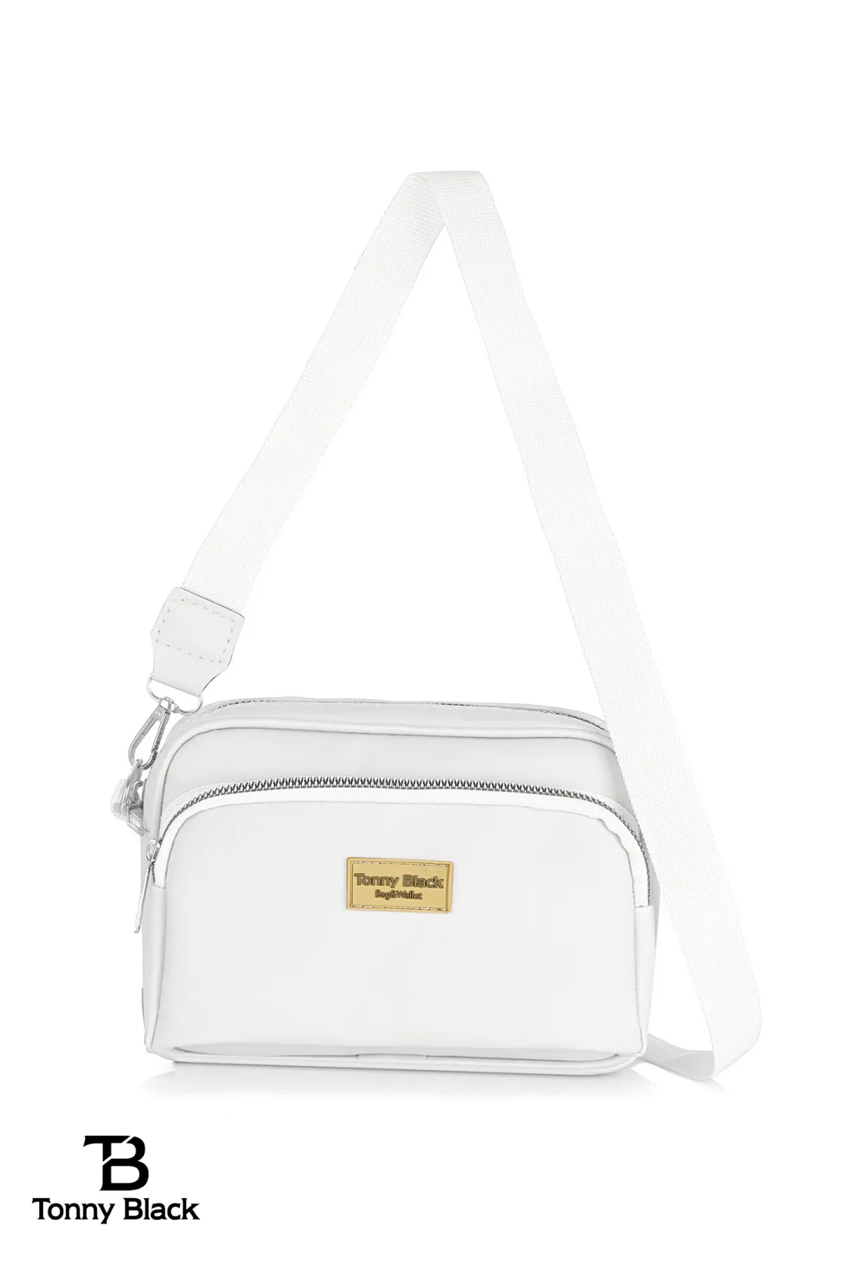 Tonny Black  Original Damen-Umhängetasche mit bequemem Säulengurt, diagonal verstellbarem Gurt und zwei Ösen, wasserdicht