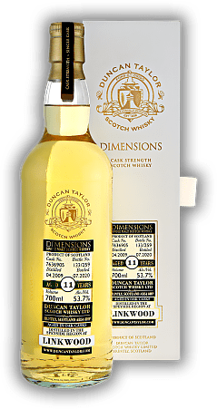 Linkwood Duncan Taylor Dimensions 11 Years 09/20 Cask #7636905 53,7% Linkwood Duncan Taylor Dimensions 11 Years 09/20 Cask #7636905 53,7%  Alter 09/20 - 0,7	 Liter - Vol 53,7%