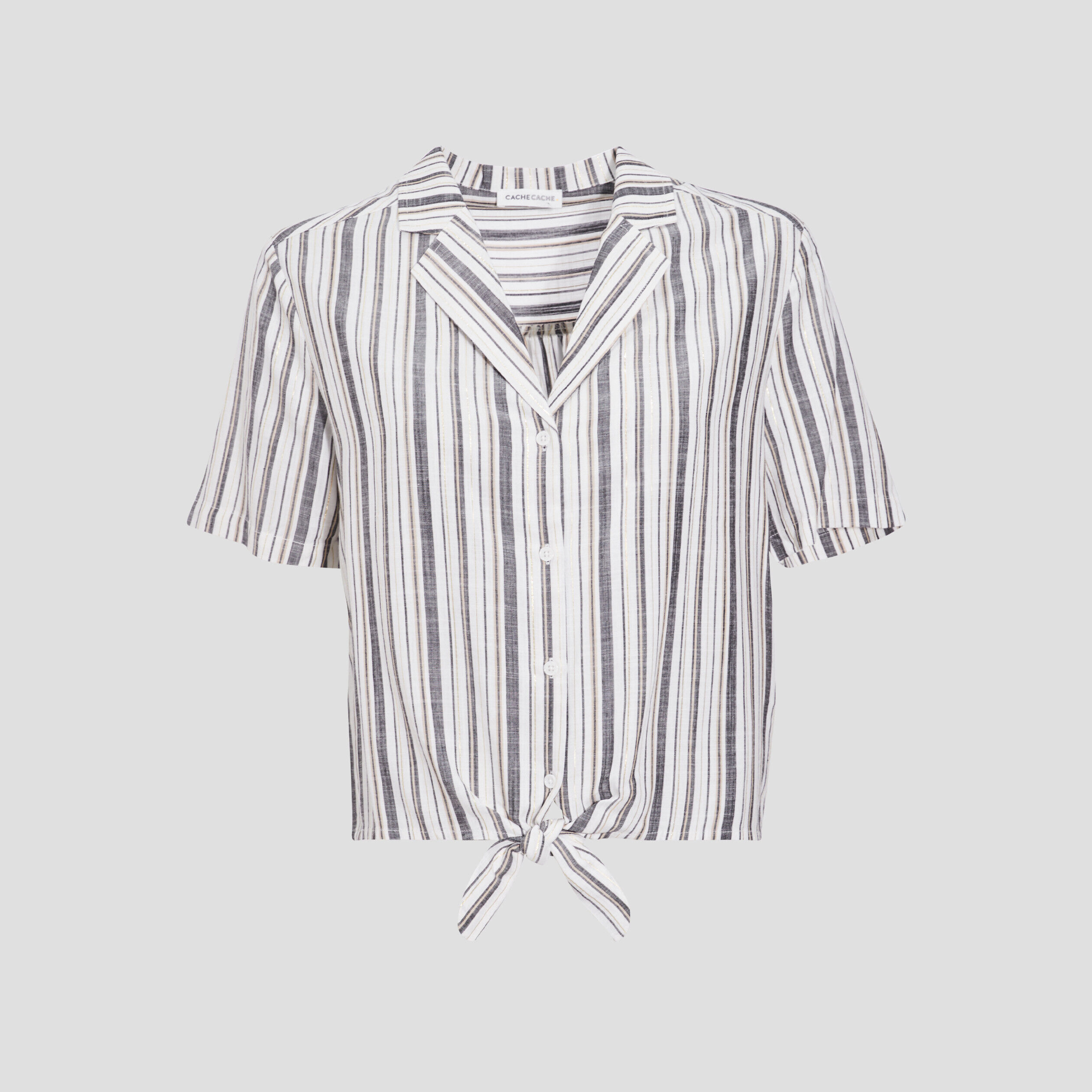 Chemise manches courtes blanc femme | Cache Cache