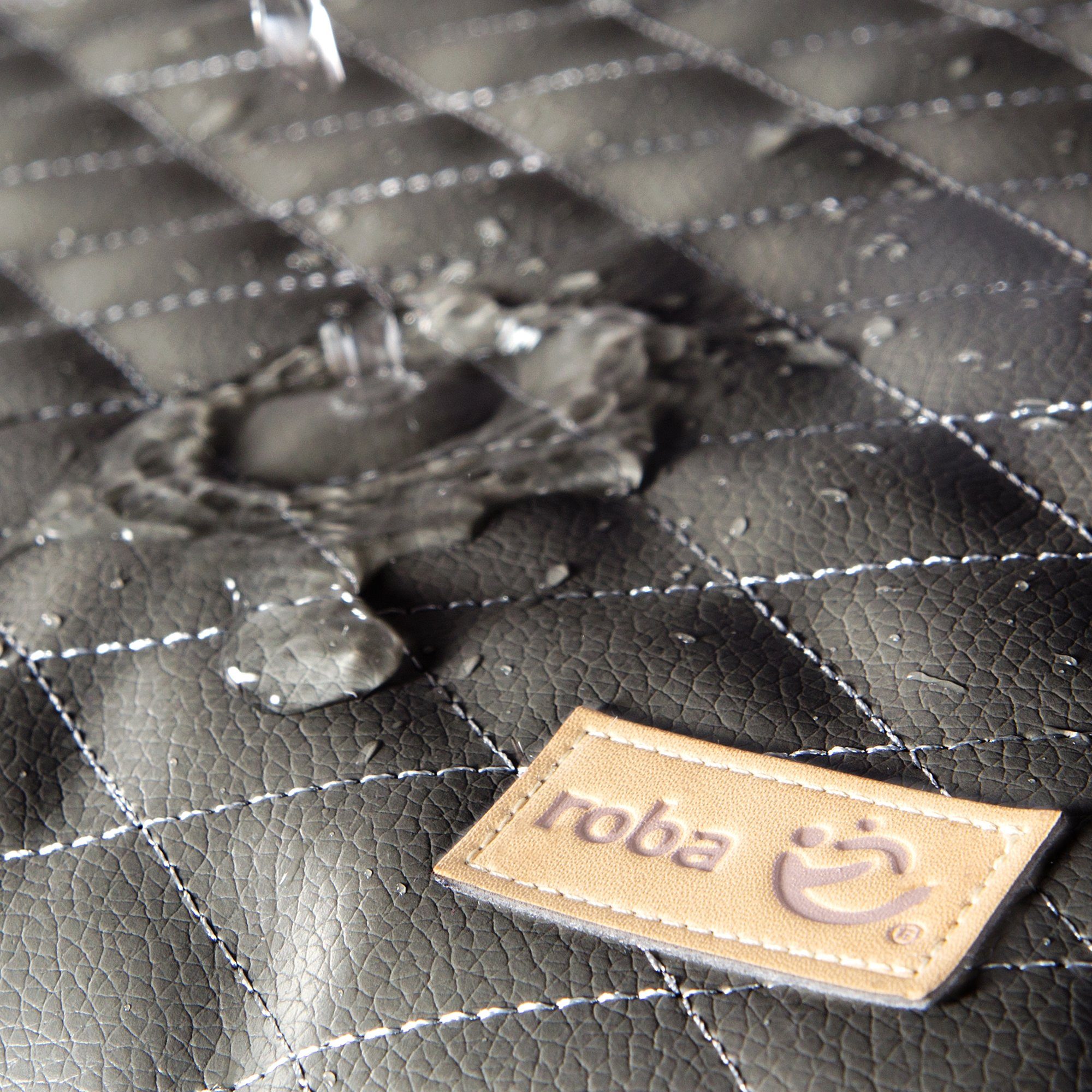 roba® Laufgitter Luxe 6-eckig, Laufstall, inkl. Schutzeinlage & Rollen, höhenverstellbar