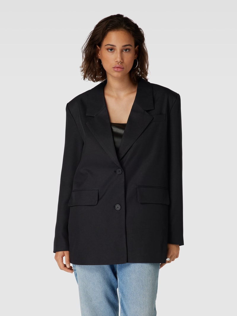Blazer mit Reverskragen Modell 'MILLA' in schwarz