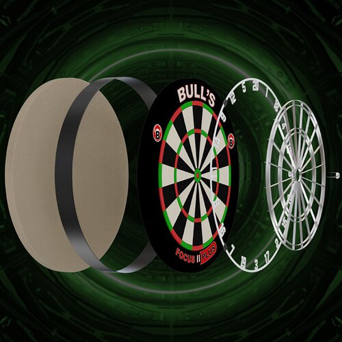 BULL'S DARTBOARD FOCUS II PLUS DART BOARD