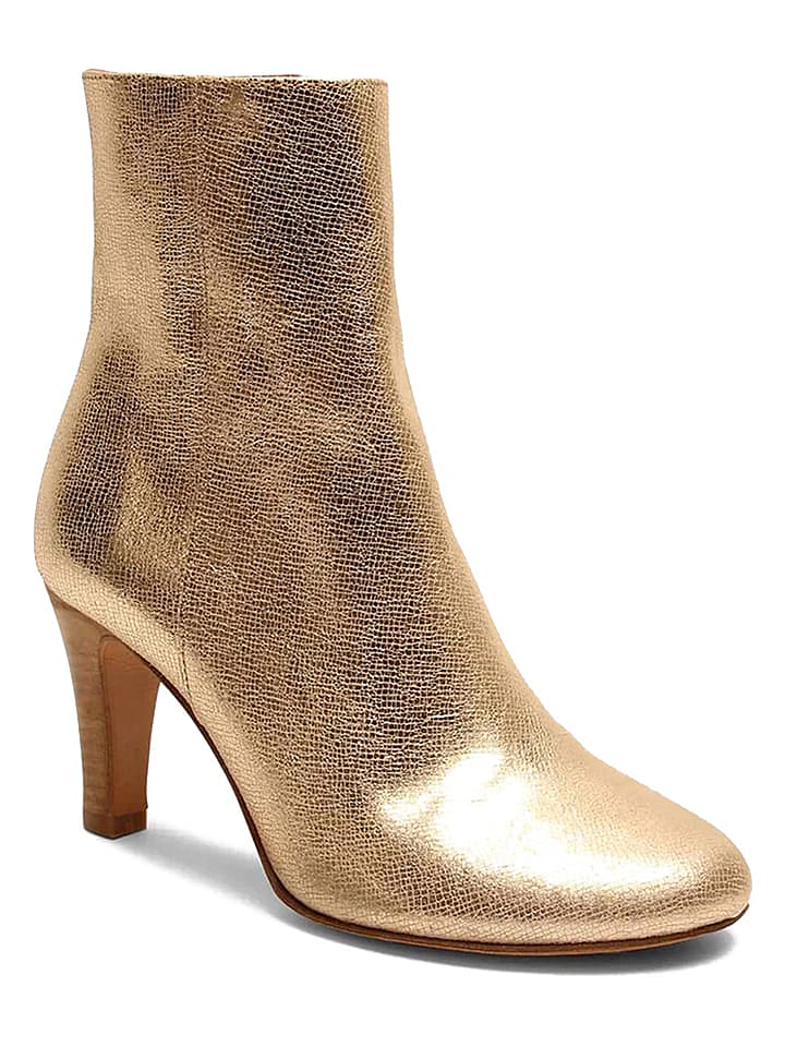 bisgaard Leder-Stiefeletten in Gold günstig kaufen 37