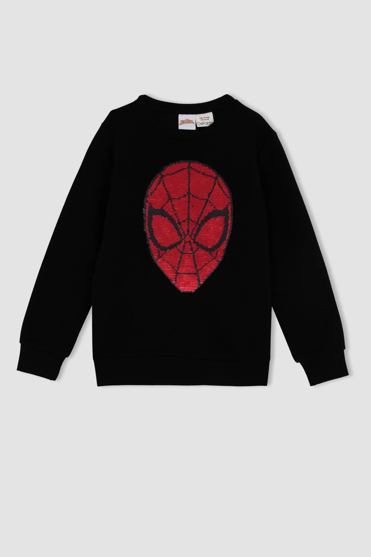 DeFacto  Marvel Spiderman Pailletten-Sweatshirt mit Rundhalsausschnitt für Jungen