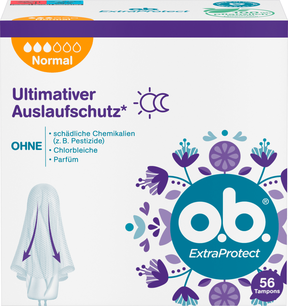 Tampons Extra Protect Tag+Nacht Normal, 56 St