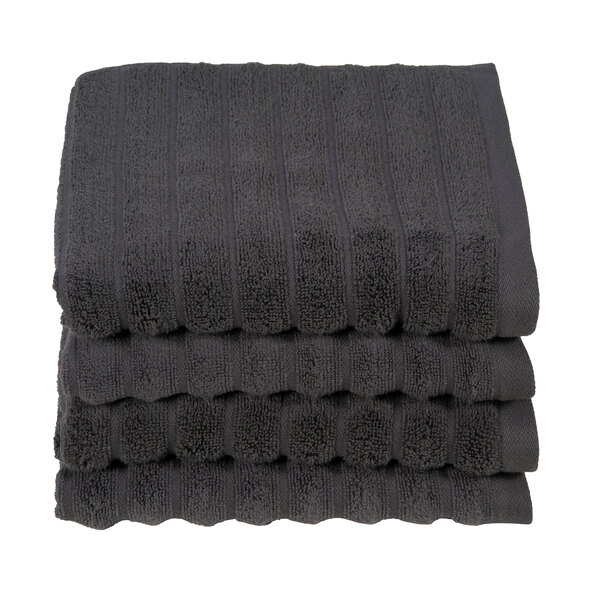 Handtuch Hoch/Tief, 2 x 2er Set, anthrazit
