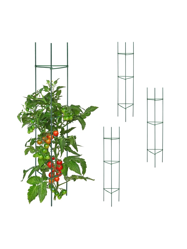 relaxdays 4 x Rankhilfe in Grün - (B)16 x (H)90 x (T)16 cm günstig kaufen onesize