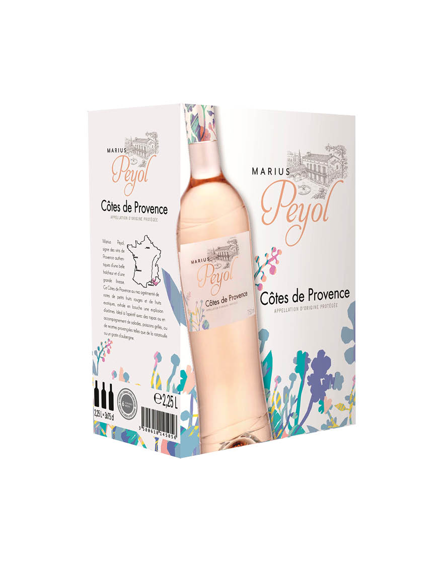 Côtes de Provence AOP Marius Peyol 2,25 ℓ, Bag in Box
