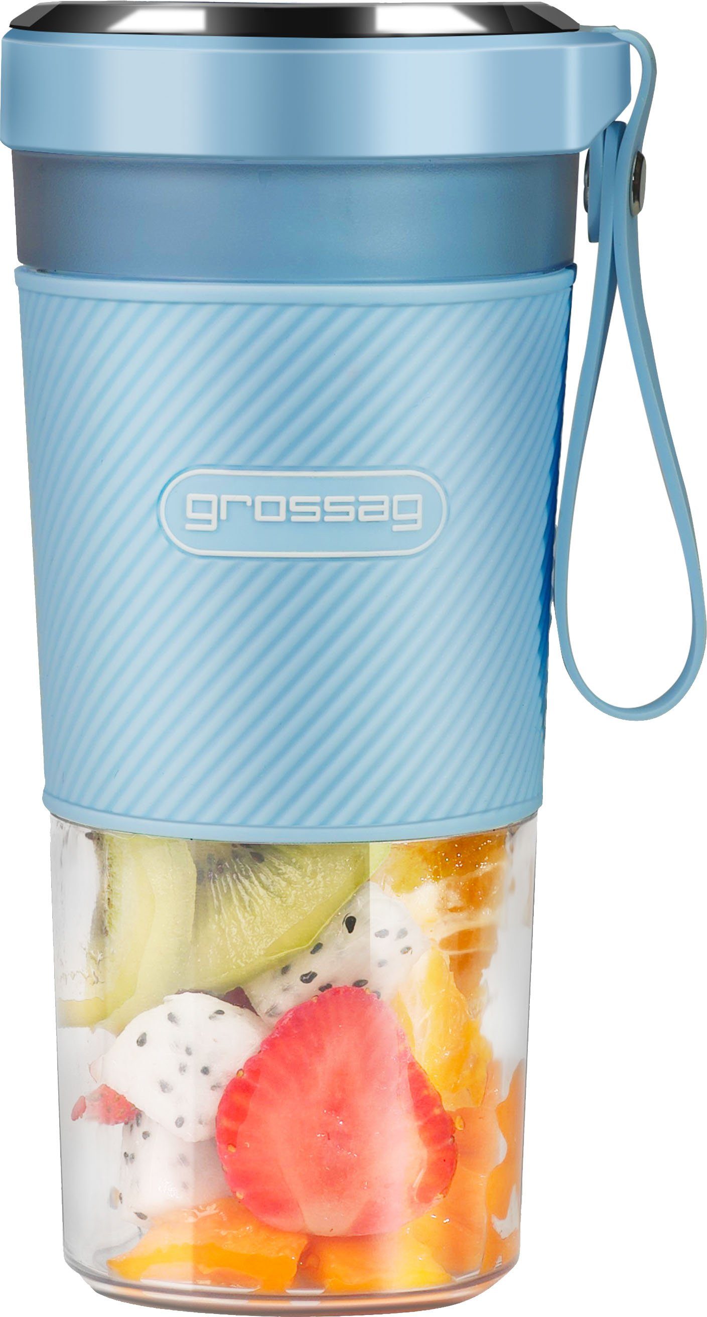 grossag Akku-Smoothie-Maker to-go Hellblau - MX 10.08 1380, 67 W