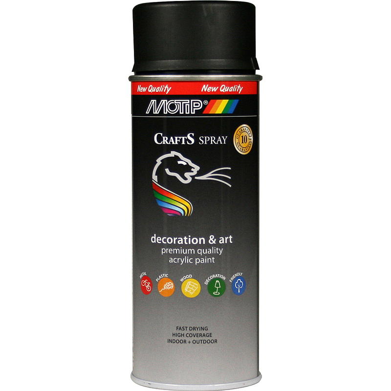 Crafts Spraymaling 400ml Sort RAL9005 matt Crafts
