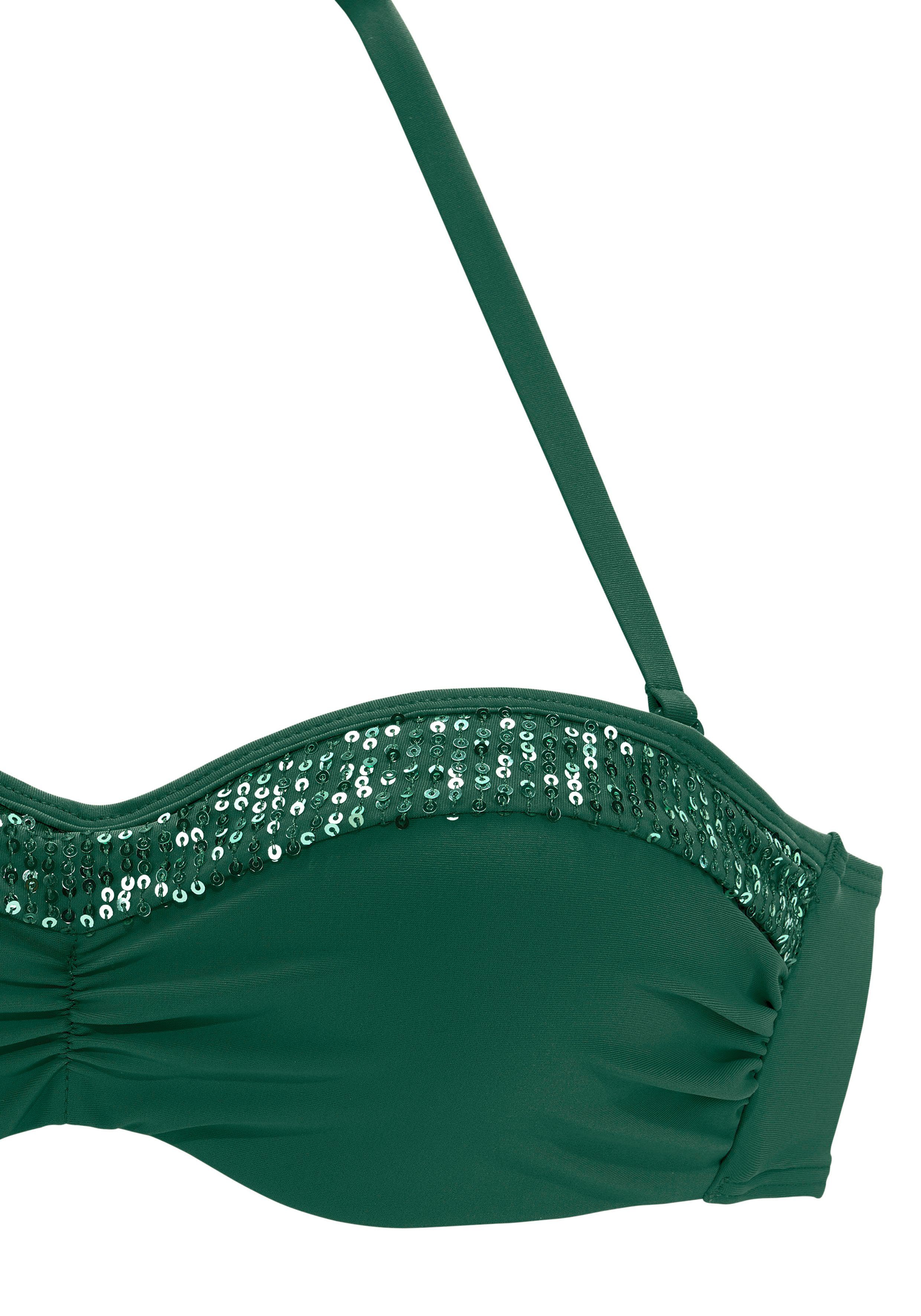 Bruno Banani Bügel-Bandeau-Bikini mit Pailletten