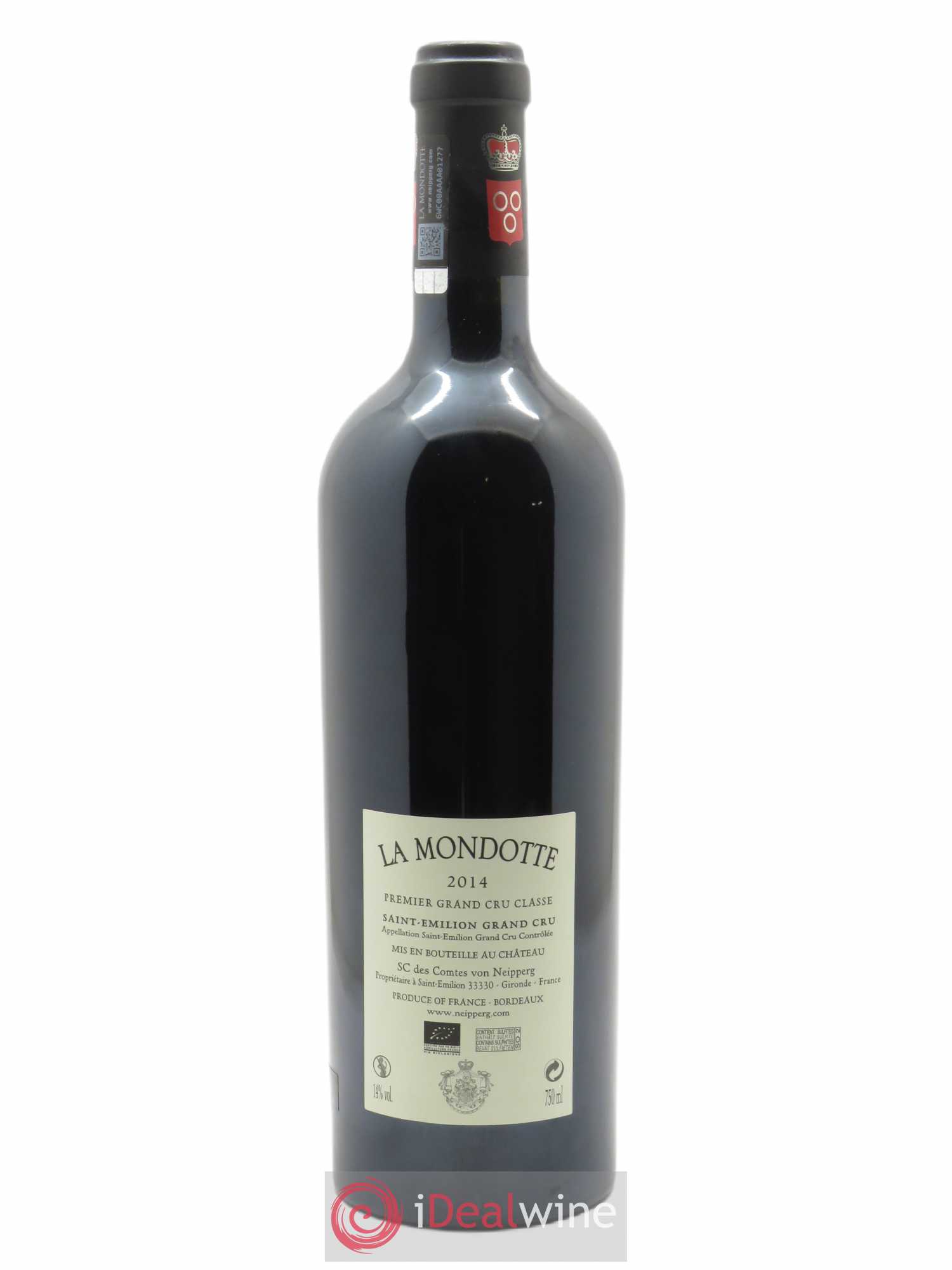 La Mondotte 1er Grand Cru Classé B (depuis 2012)  2014 - Lot de 1 Bouteille