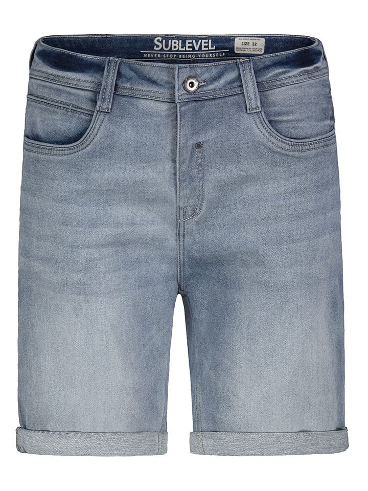 Authentic Style Jeans-Bermudas in Hellblau günstig kaufen